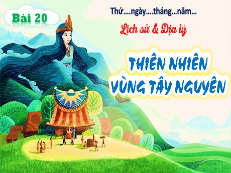 Bài giảng Lịch sử & Địa lí 4 - Bài 20: Thiên nhiên vùng Tây Nguyên (Tiết 1) - Võ Thị Hồng Gấm