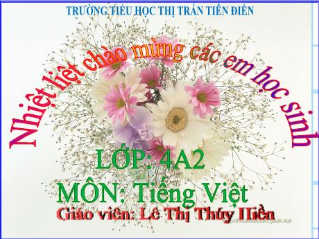 Bài giảng Tiếng Việt 4 - Bài 17: Tìm hiểu cách viết đoạn văn tưởng tượng - Năm học 2024-2025 - Lê Thị Thúy Hiền