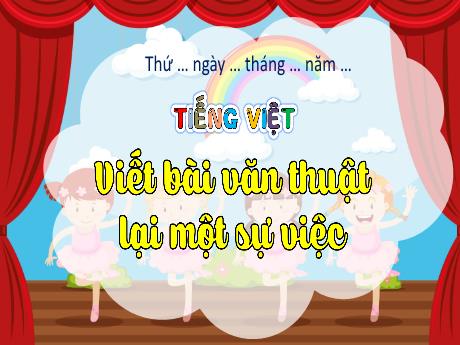 Bài giảng Tiếng Việt 4 - Bài: Viết bài văn thuật lại một sự việc - Võ Thị Hồng Gấm