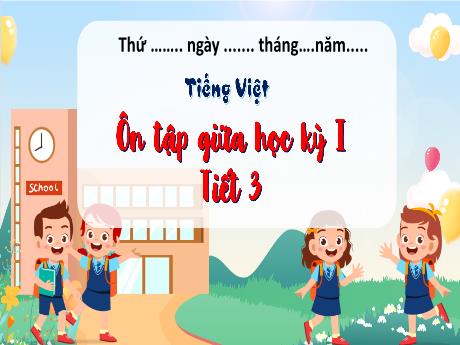 Bài giảng Tiếng Việt 4 - Ôn tập giữa học kì I (Tiết 3) - Võ Thị Hồng Gấm