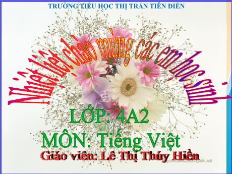 Bài giảng Tiếng Việt 4 (Tập đọc) - Bài 13: Con vẹt xanh - Năm học 2024-2025 - Lê Thị Thúy Hiền