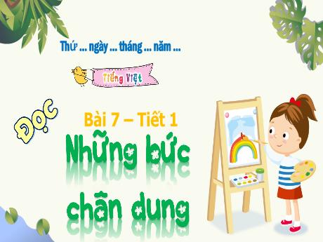 Bài giảng Tiếng Việt 4 (Tập đọc) - Bài 7: Những bức chân dung (Tiết 1) - Võ Thị Hồng Gấm