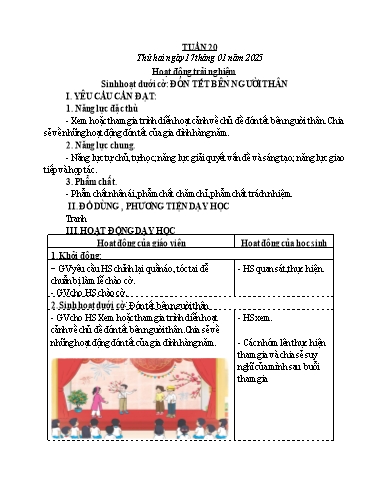 Kế hoạch bài dạy Khối 4 - Tuần 20 - Năm học 2024-2025 - Võ Thị Hồng Gấm