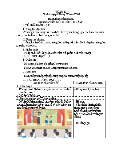 Kế hoạch bài dạy Lớp 4 - Tuần 13 - Năm học 2024-2025 - Nguyễn Thị Thanh Huyền