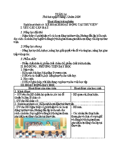 Kế hoạch bài dạy Lớp 4 - Tuần 14 - Năm học 2024-2025 - Nguyễn Thị Thanh Huyền