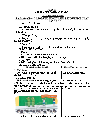 Kế hoạch bài dạy Lớp 4 - Tuần 15 - Năm học 2024-2025 - Võ Thị Hồng Gấm