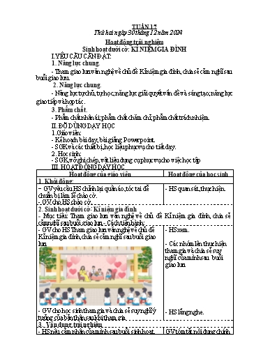 Kế hoạch bài dạy Lớp 4 - Tuần 17 - Năm học 2024-2025 - Võ Thị Hồng Gấm