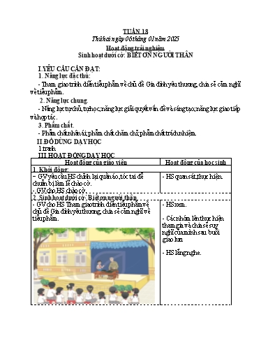 Kế hoạch bài dạy Lớp 4 - Tuần 18 - Năm học 2024-2025 - Nguyễn Thị Thanh Huyền