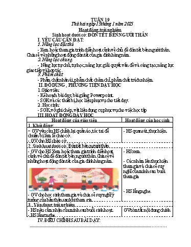 Kế hoạch bài dạy Lớp 4 - Tuần 19 - Năm học 2024-2025 - Võ Thị Hồng Gấm