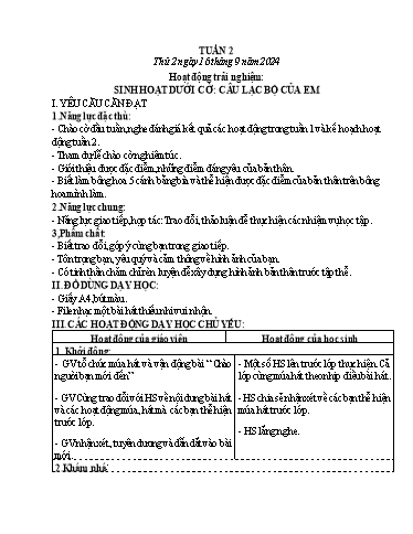 Kế hoạch bài dạy Lớp 4 - Tuần 2 - Năm học 2024-2025 - Võ Thị Hồng Hạnh