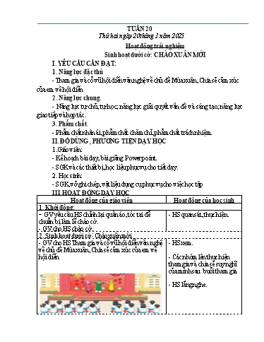 Kế hoạch bài dạy Lớp 4 - Tuần 20 - Năm học 2024-2025 - Võ Thị Hồng Gấm