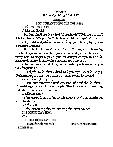 Kế hoạch bài dạy Lớp 4 - Tuần 21 - Năm học 2024-2025 - Võ Thị Hồng Hạnh