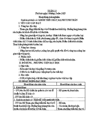 Kế hoạch bài dạy Lớp 4 - Tuần 22 - Năm học 2024-2025 - Võ Thị Hồng Gấm