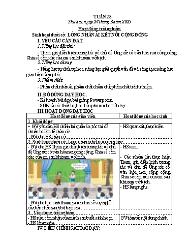 Kế hoạch bài dạy Lớp 4 - Tuần 28 - Năm học 2024-2025 - Nguyễn Thị Thanh Huyền