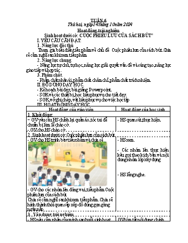 Kế hoạch bài dạy Lớp 4 - Tuần 6 - Năm học 2024-2025 - Nguyễn Thị Thanh Huyền