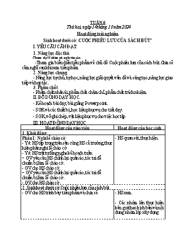 Kế hoạch bài dạy Lớp 4 - Tuần 6 - Năm học 2024-2025 - Võ Thị Hồng Hạnh