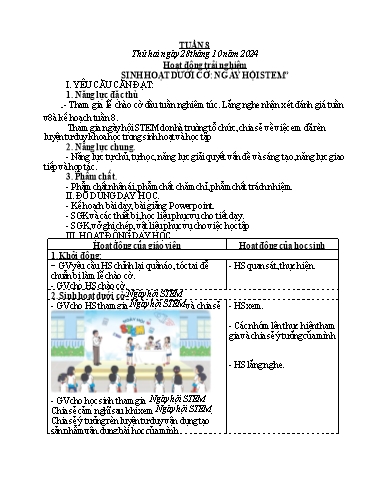 Kế hoạch bài dạy Lớp 4 - Tuần 8 - Năm học 2024-2025 - Võ Thị Hồng Hạnh